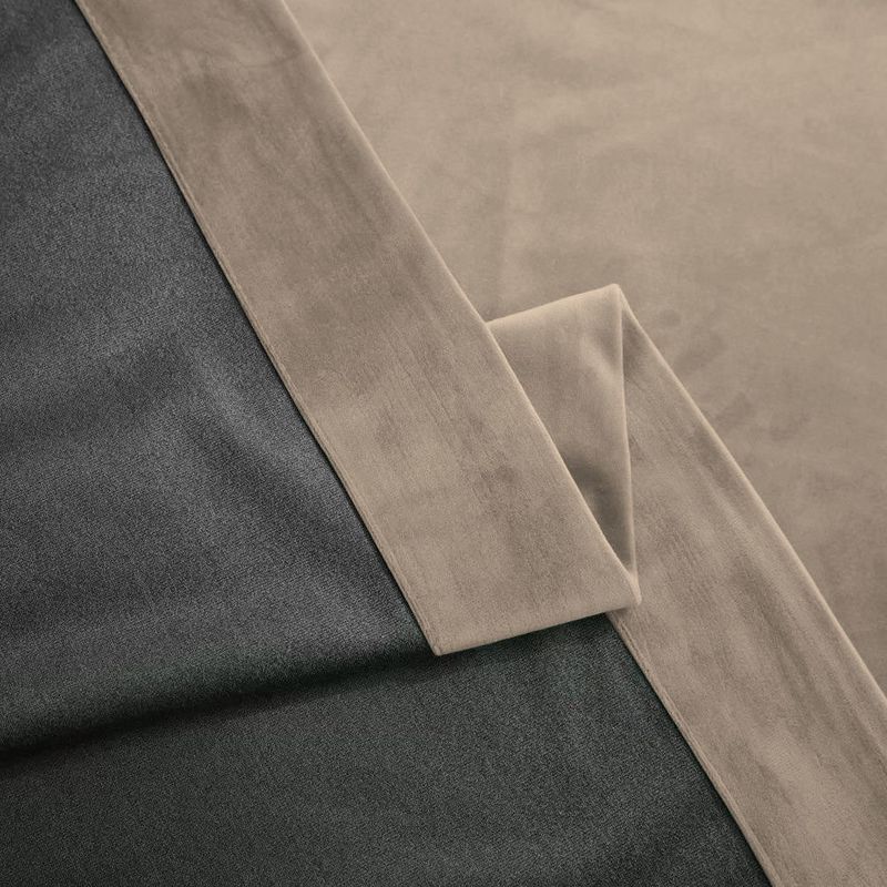 Casa si Gradina - Textile si covoare - Perdele si draperii - Draperii - Draperie din catifea blackout cu rejansa transparenta cu ate pentru galerie, Madison, 150x255 cm, densitate 700 g ml, Beaver, 1 buc - Infinity.ro