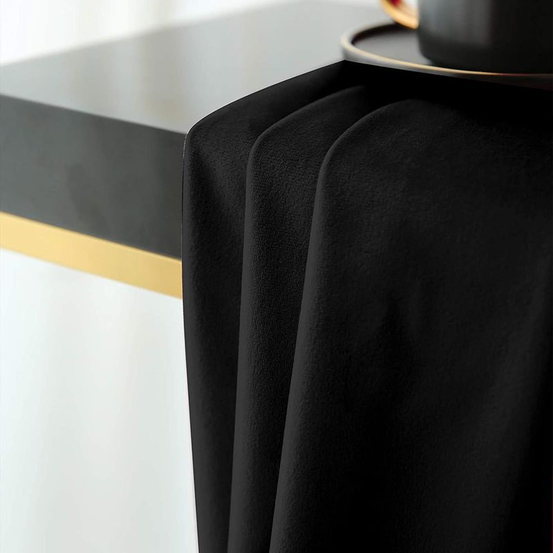 Casa si Gradina - Textile si covoare - Perdele si draperii - Draperii - Draperie din catifea cu rejansa transparenta cu ate pentru galerie, Madison, 200x210 cm, densitate 700 g/ml, Negru, 1 buc - Infinity.ro