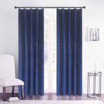 Casa si Gradina - Textile si covoare - Perdele si draperii - Draperii - Set draperii din catifea cu rejansa din bumbac tip fagure, Madison, 200x230 cm, densitate 700 g/ml, Albastru, 2 buc - Infinity.ro