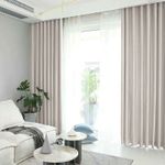 Casa si Gradina - Textile si covoare - Perdele si draperii - Draperii - Draperie din catifea blackout cu rejansa transparenta cu ate pentru galerie, Madison, 250x270 cm, densitate 700 g ml, Perfectly Pale, 1 buc - Infinity.ro
