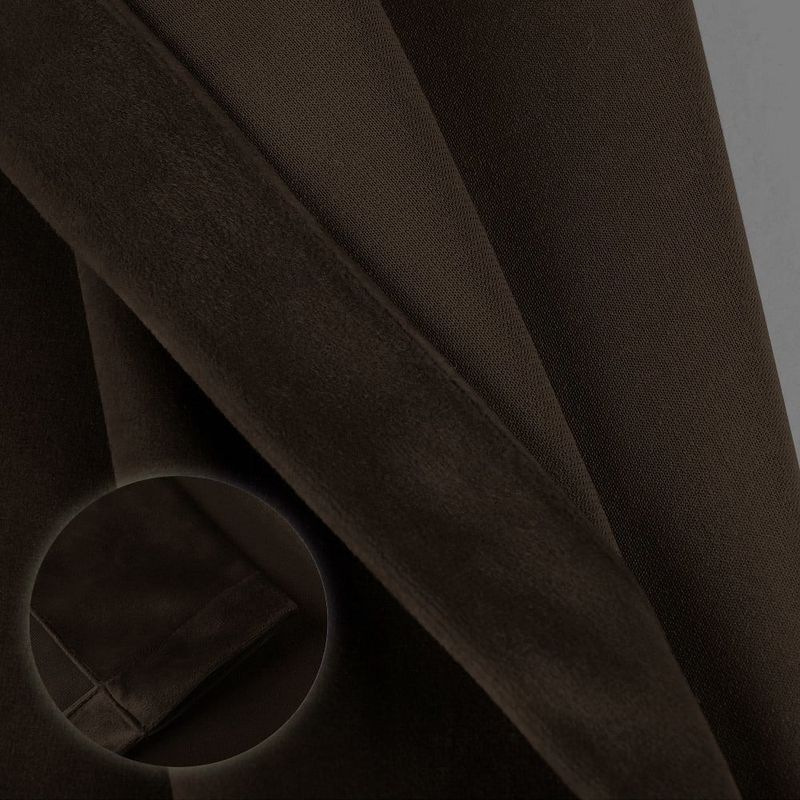 Casa si Gradina - Textile si covoare - Perdele si draperii - Draperii - Draperie din catifea cu rejansa din bumbac tip fagure, Madison, 150x230 cm, densitate 700 g/ml, Maro inchis, 1 buc - Infinity.ro
