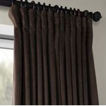 Casa si Gradina - Textile si covoare - Perdele si draperii - Draperii - Draperie din catifea cu rejansa din bumbac tip fagure, Madison, 150x230 cm, densitate 700 g/ml, Maro inchis, 1 buc - Infinity.ro