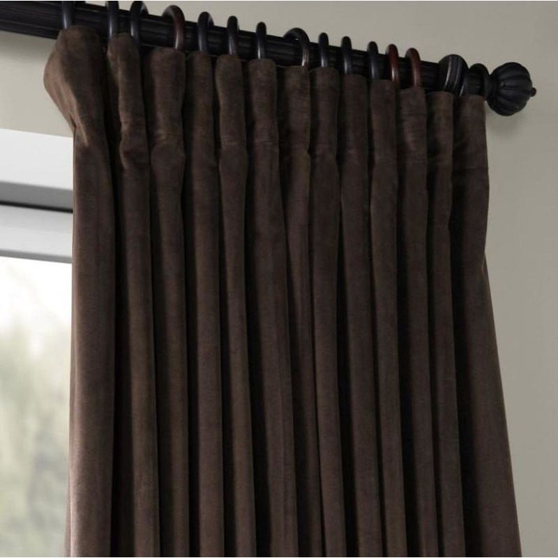 Casa si Gradina - Textile si covoare - Perdele si draperii - Draperii - Draperie din catifea cu rejansa din bumbac tip fagure, Madison, 150x230 cm, densitate 700 g/ml, Maro inchis, 1 buc - Infinity.ro