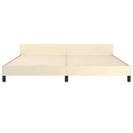 Casa si Gradina - Mobilier - Paturi si accesorii - Paturi - Cadru de pat cu tablie, crem, 200x200 cm, piele ecologica - Infinity.ro