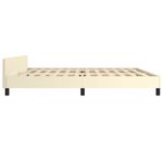 Casa si Gradina - Mobilier - Paturi si accesorii - Paturi - Cadru de pat cu tablie, crem, 200x200 cm, piele ecologica - Infinity.ro
