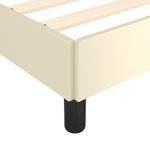 Casa si Gradina - Mobilier - Paturi si accesorii - Paturi - Cadru de pat cu tablie, crem, 200x200 cm, piele ecologica - Infinity.ro