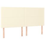 Casa si Gradina - Mobilier - Paturi si accesorii - Paturi - Cadru de pat cu tablie, crem, 200x200 cm, piele ecologica - Infinity.ro