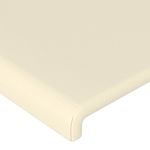 Casa si Gradina - Mobilier - Paturi si accesorii - Paturi - Cadru de pat cu tablie, crem, 200x200 cm, piele ecologica - Infinity.ro