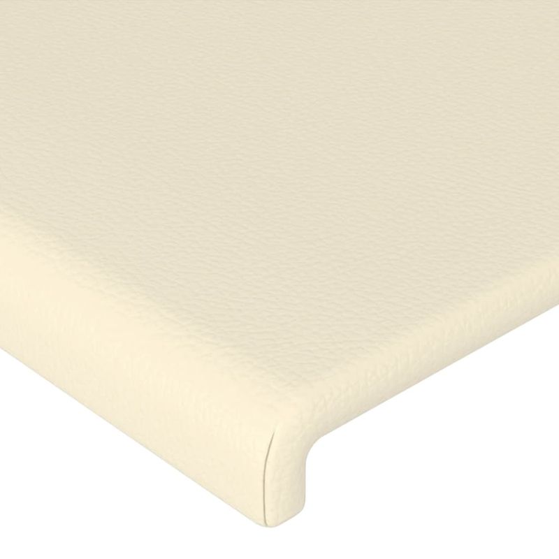 Casa si Gradina - Mobilier - Paturi si accesorii - Paturi - Cadru de pat cu tablie, crem, 200x200 cm, piele ecologica - Infinity.ro