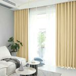 Casa si Gradina - Textile si covoare - Perdele si draperii - Draperii - Draperie din catifea blackout cu rejansa transparenta cu ate pentru galerie, Madison, 250x220 cm, densitate 700 g ml, Deep Champagne, 1 buc - Infinity.ro