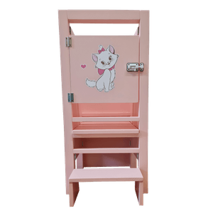 Turn de activitati pliabil Learning Tower - roz