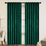 Casa si Gradina - Textile si covoare - Perdele si draperii - Draperii - Draperie din catifea cu rejansa transparenta cu ate pentru galerie, Madison, 200x210 cm, densitate 700 g/ml, Sacramento Green, 1 buc - Infinity.ro