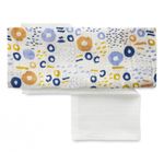 Jucarii, Copii si Bebe - Igiena si ingrijire - Baia bebelusului - Prosoape si halate de baie copii - Set 4 prosopele din muselina 25 x 29 cm BabyJem, model Inele colorate - Infinity.ro