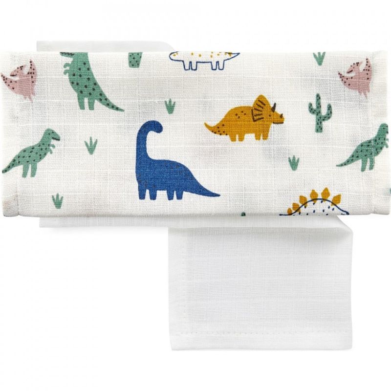 Jucarii, Copii si Bebe - Igiena si ingrijire - Baia bebelusului - Prosoape si halate de baie copii - Set 4 prosopele din muselina 25 x 29 cm BabyJem, model Inele colorate - Infinity.ro