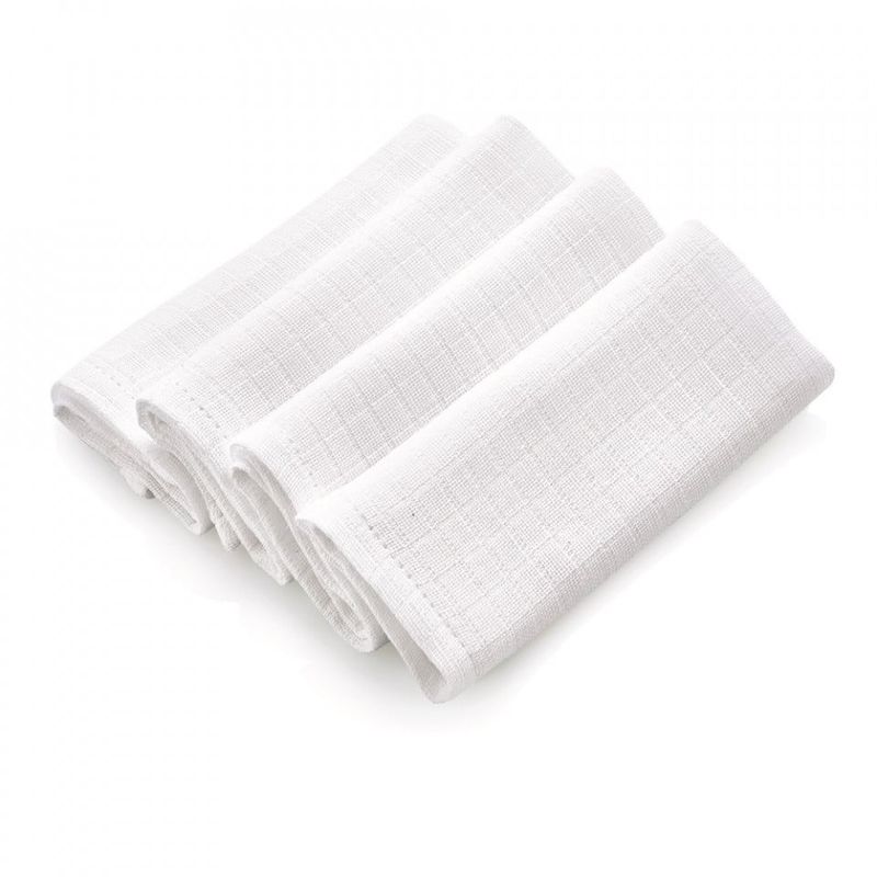 Jucarii, Copii si Bebe - Igiena si ingrijire - Baia bebelusului - Prosoape si halate de baie copii - Set 4 prosopele din muselina 25 x 29 cm BabyJem, model Inele colorate - Infinity.ro