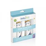 Jucarii, Copii si Bebe - Igiena si ingrijire - Baia bebelusului - Prosoape si halate de baie copii - Set 4 prosopele din muselina 25 x 29 cm BabyJem, model Zoo - Infinity.ro