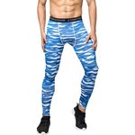 Sport si Outdoor - Echipament Sportiv - Imbracaminte sport - Colanti sport - Colanti de compresie, barbati, model, albastru, L - Infinity.ro