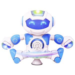 Robot interactiv rotire 360, vorbeste, merge si danseaza, lumini LED sunete melodii, limba engleza, model 2