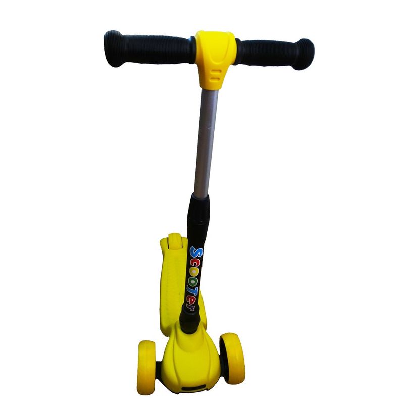 Sport si Outdoor - Role, trotinete si skateboard - Trotinete copii - Trotineta scooter pentru copii, cu 3 roti, pliabila, galben - Infinity.ro