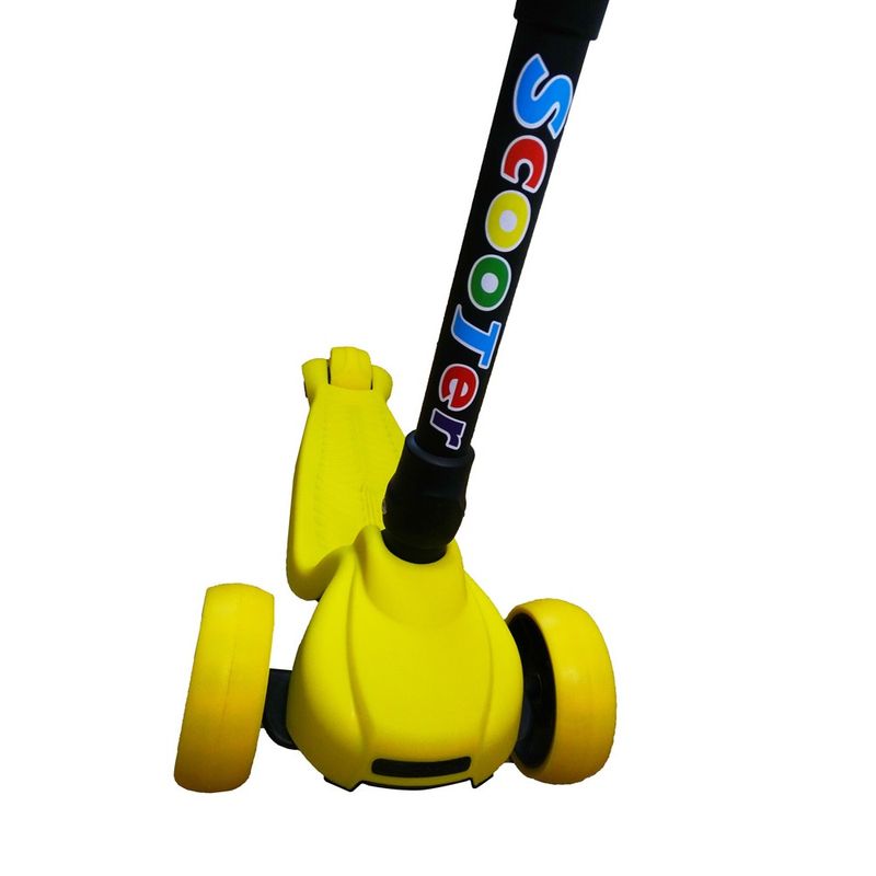 Sport si Outdoor - Role, trotinete si skateboard - Trotinete copii - Trotineta scooter pentru copii, cu 3 roti, pliabila, galben - Infinity.ro
