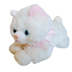 Pisicuta de plus care miauna, alb, 35 cm