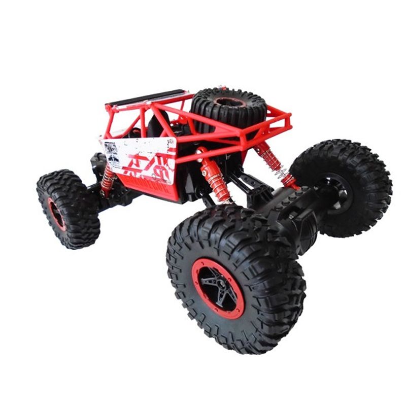 Jucarii, Copii si Bebe - Jucarii si jocuri - Vehicule si jucarii cu telecomanda - Masinute - Jucarie masina de teren rock through, scara 1:18, rosu - Infinity.ro