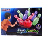 Jucarii, Copii si Bebe - Jucarii si jocuri - Jucarii & jocuri educative - Jocuri si jucarii educative - Set bowling pentru copii, 6 popice led colorate, 1 bila rosie - Infinity.ro