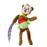 Jucarii, Copii si Bebe - Jucarii si jocuri - Jucarii de plus - Jucarie de plus, maimuta zurlie pentru bebelusi, maro/verde - Infinity.ro