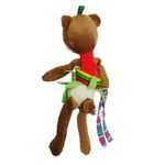 Jucarii, Copii si Bebe - Jucarii si jocuri - Jucarii de plus - Jucarie de plus, maimuta zurlie pentru bebelusi, maro/verde - Infinity.ro