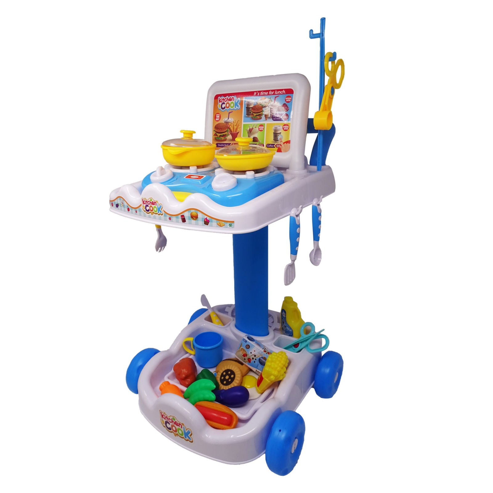 Set bucatarie portabila pentru copii, 37 piese, roz