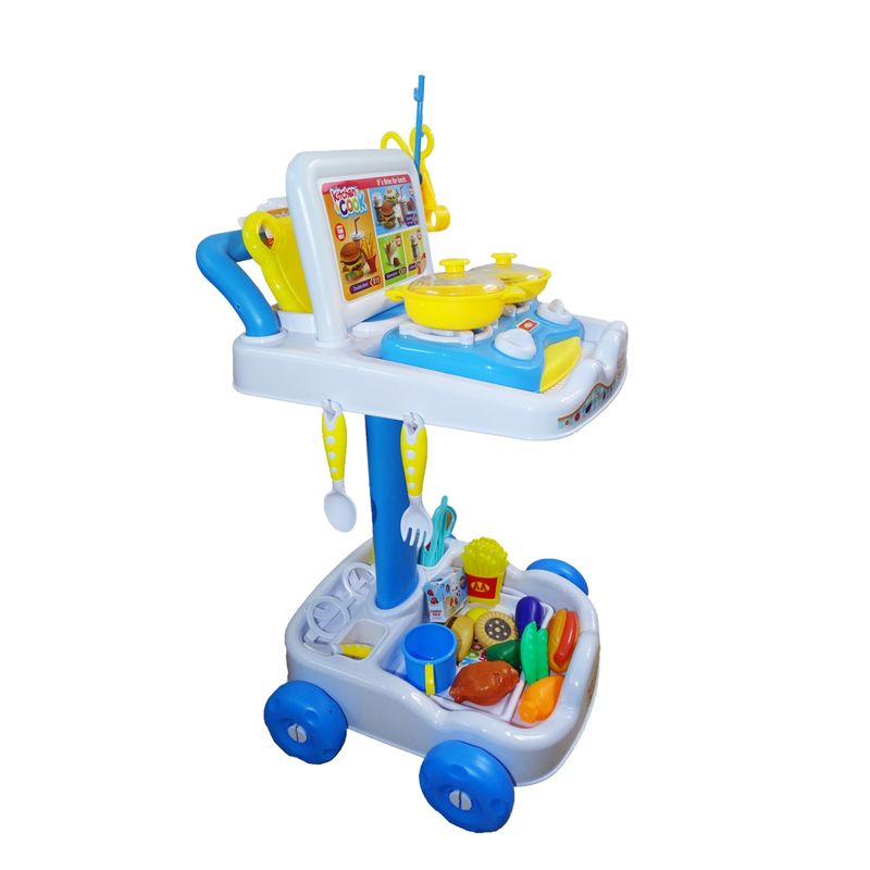 Jucarii, Copii si Bebe - Jucarii si jocuri - Jucarii de rol - Bucatarii copii - Set bucatarie portabila pentru copii, 37 piese, roz - Infinity.ro