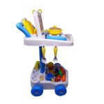 Jucarii, Copii si Bebe - Jucarii si jocuri - Jucarii de rol - Bucatarii copii - Set bucatarie portabila pentru copii, 37 piese, roz - Infinity.ro