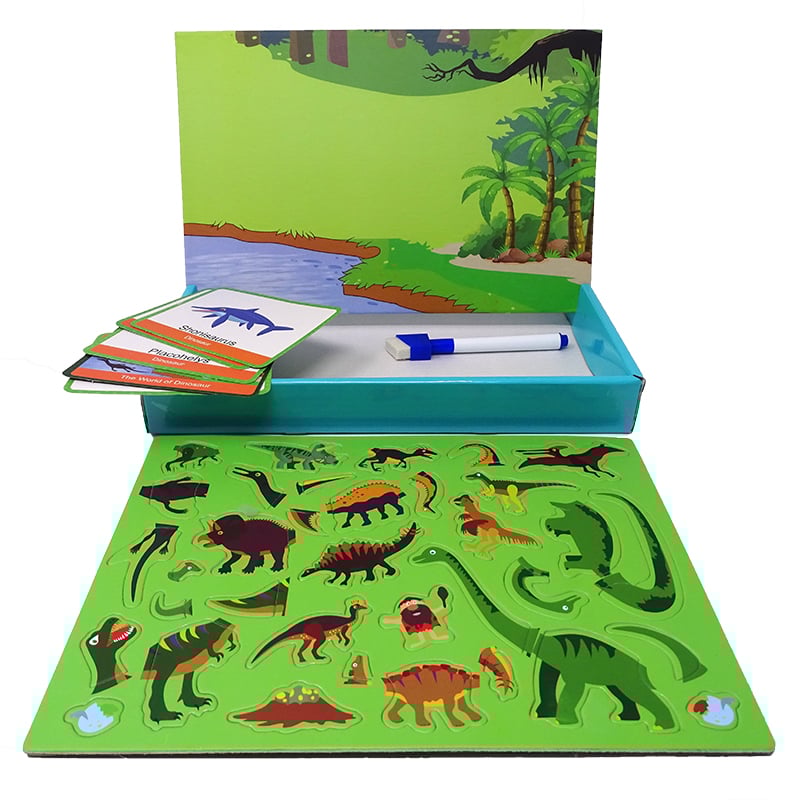 Jucarii, Copii si Bebe - Jucarii si jocuri - Jucarii bebelusi - Jucarii interactive bebelusi - Carte magnetica dinozauri, 61 piese magnetice - Infinity.ro