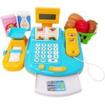 Jucarii, Copii si Bebe - Jucarii si jocuri - Jucarii de rol - Set joaca supermarket - Jucarie casa de marcat cu cantar incorporat, scaner, cos cu alimente si bani - Infinity.ro