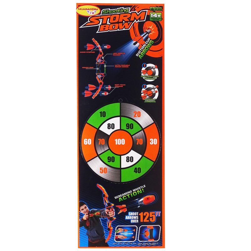 Jucarii, Copii si Bebe - Jucarii si jocuri - Jucarii & jocuri educative - Jucarii interactive - Set arc cu 3 sageti, binoclu si tinta, portocaliu - Infinity.ro