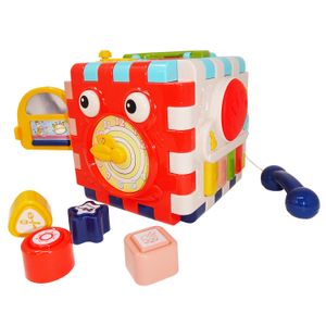 Jucarie interactiva cub multifunctional, cu activitati 6 in 1