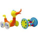 Jucarii, Copii si Bebe - Jucarii si jocuri - Jucarii & jocuri educative - Jucarii interactive - Jucarie interactiva 2 in 1, ratusca muzical cu zornaitoare detasabila cu lumini si sunete, portocaliu - Infinity.ro