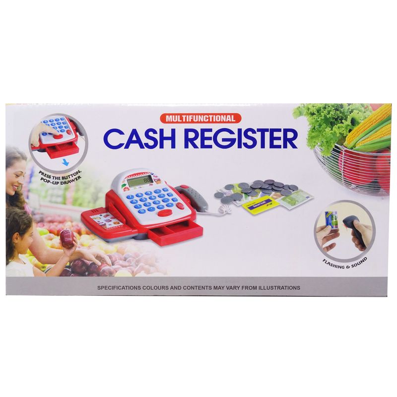 Jucarii, Copii si Bebe - Jucarii si jocuri - Jucarii de rol - Set joaca supermarket - Casa de marcat cu ecran lcd, scanner, sertar, lumini si sunete - Infinity.ro