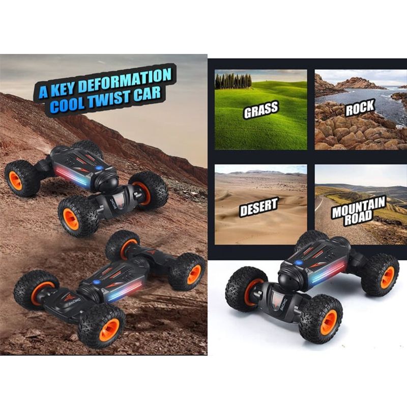 Jucarii, Copii si Bebe - Jucarii si jocuri - Vehicule si jucarii cu telecomanda - Masinute - Masina pentru cascadorii, cu lumini, sunete si telecomanda, acumulator inclus - Infinity.ro