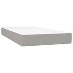 Casa si Gradina - Mobilier - Paturi si accesorii - Paturi - Pat box spring cu saltea, gri deschis, 90x190 cm, textil - Infinity.ro