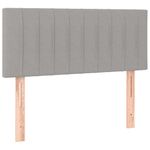 Casa si Gradina - Mobilier - Paturi si accesorii - Paturi - Pat box spring cu saltea, gri deschis, 90x190 cm, textil - Infinity.ro