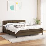 Casa si Gradina - Mobilier - Paturi si accesorii - Paturi - Pat continental cu saltea maro inchis 180x200cm material textil - Infinity.ro
