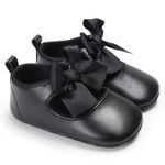 Fashion, accesorii si bijuterii - Copii - Incaltaminte copii - Pantofi copii - Pantofiori cu fundita, negru, marime 12-18 luni - Infinity.ro