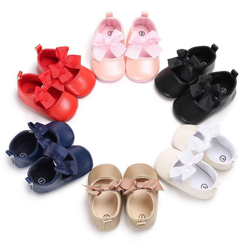 Fashion, accesorii si bijuterii - Copii - Incaltaminte copii - Pantofi copii - Pantofiori cu fundita, negru, marime 12-18 luni - Infinity.ro