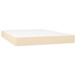 Casa si Gradina - Mobilier - Paturi si accesorii - Paturi - Pat box spring cu saltea, crem, 140x200 cm, textil - Infinity.ro