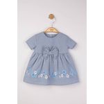 Fashion, accesorii si bijuterii - Copii - Imbracaminte copii - Rochii copii - Rochita eleganta cu broderie pentru fetite, Tongs baby, albastru, marime 24-36 luni - Infinity.ro