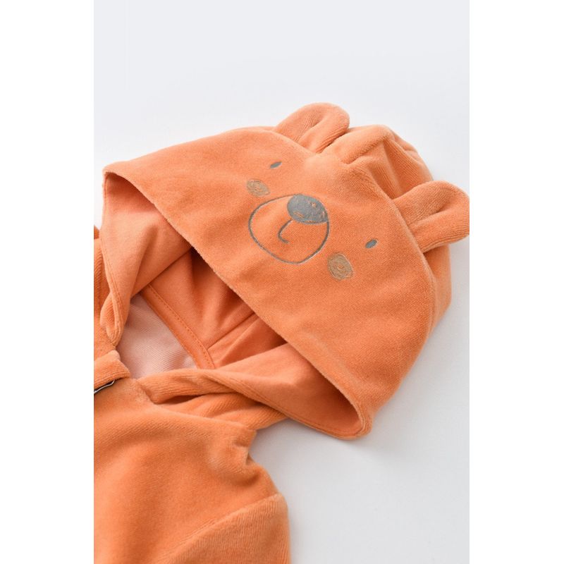 Fashion, accesorii si bijuterii - Copii - Imbracaminte copii - Treninguri si compleuri copii - Set Ursulet cu bluzita si pantaloni lungi, Baby Cosy, portocaliu, marime 3-6 luni - Infinity.ro