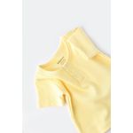 Fashion, accesorii si bijuterii - Copii - Imbracaminte copii - Treninguri si compleuri copii - Set tricou cu pantaloni scurti, galben, Baby Cosy, marime 3-6 luni - Infinity.ro