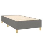 Casa si Gradina - Mobilier - Paturi si accesorii - Paturi - Pat cu arcuri, saltea si LED, gri inchis, 100x200 cm, textil - Infinity.ro