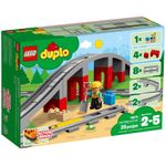 Jucarii, Copii si Bebe - Jucarii si jocuri - Seturi de constructie si cuburi - Seturi de constructie - LEGO DUPLO, Pod de cale ferata cu sine de tren, 10872, 2-5 ani - Infinity.ro